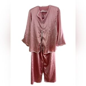 Blush Satin Women's Pajama Set